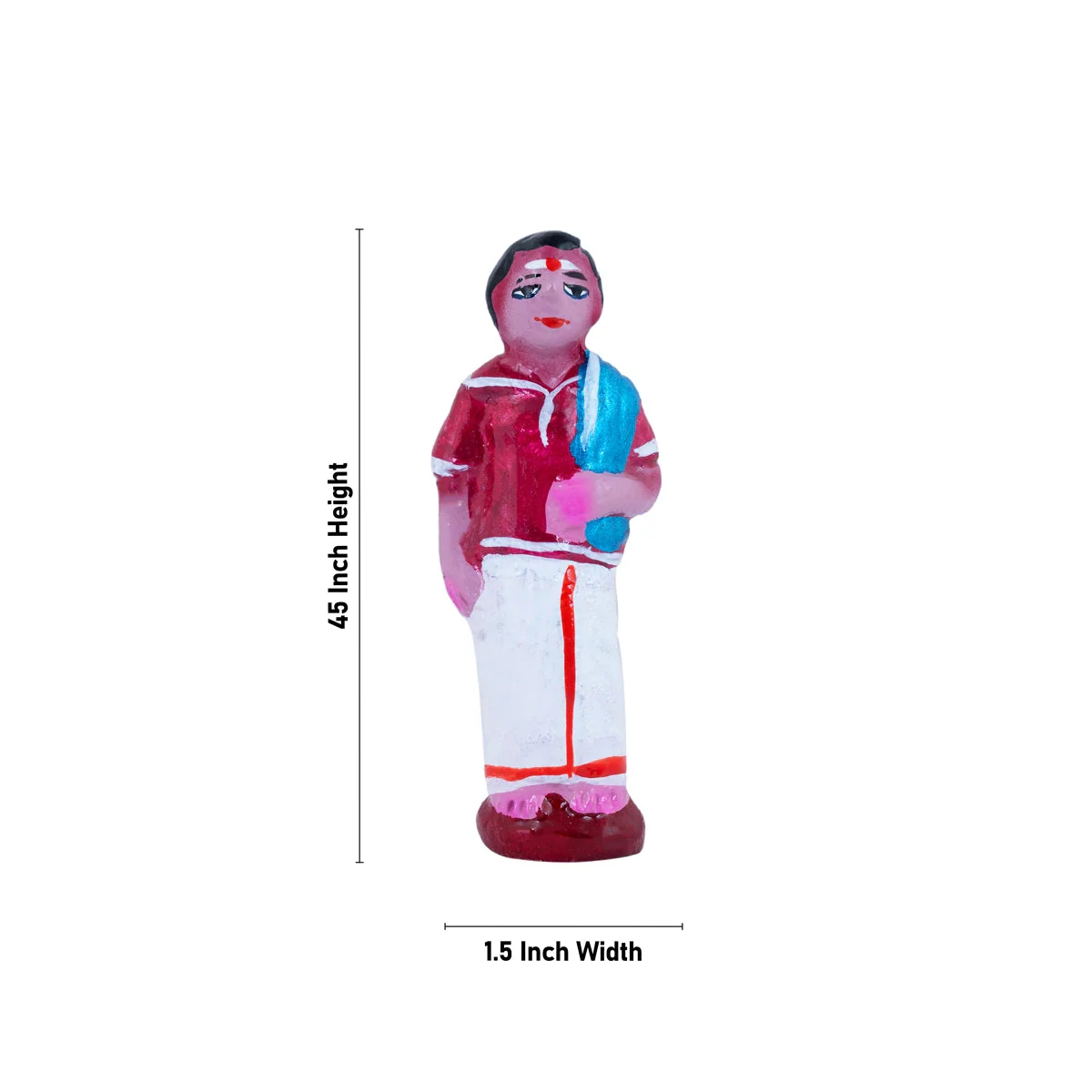 Marriage Clay Golu Bommai Set - 4.5 X 1.5 Inches | Navaratri Gombe/ Giri Golu Doll/ Navratri Decor - Image 7