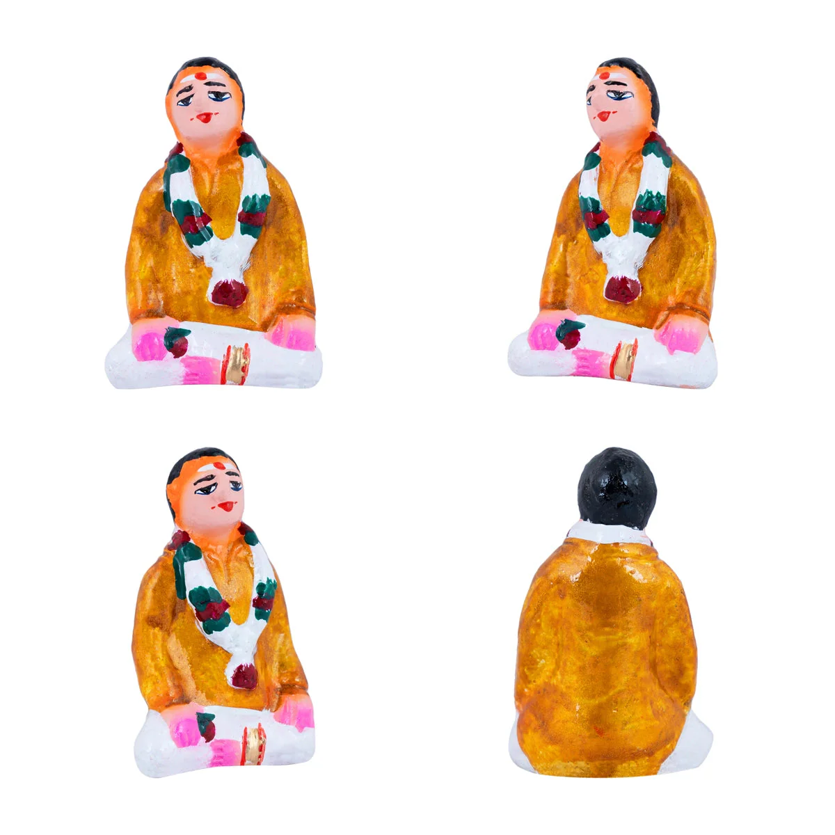 Marriage Clay Golu Bommai Set - 4.5 X 1.5 Inches | Navaratri Gombe/ Giri Golu Doll/ Navratri Decor - Image 8