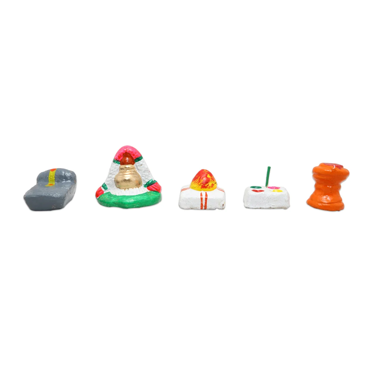 Marriage Clay Golu Bommai Set - 7 X 2.5 Inches | Giri Golu Doll/ Kalyanam Navaratri Gombe/ Navratri Decor - Image 9