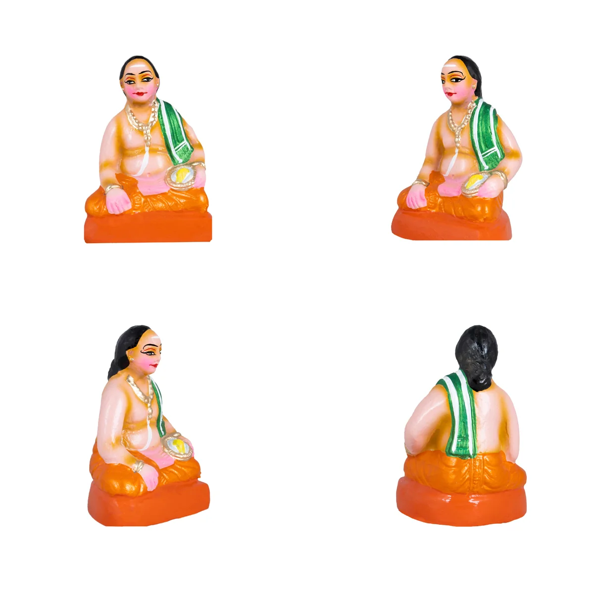 Marriage Paper Mache Golu Bommai Set - 12 x 10 Inches | Giri Golu Doll/ Navaratri Golu Bomma/Gombe/Bommai - Image 3