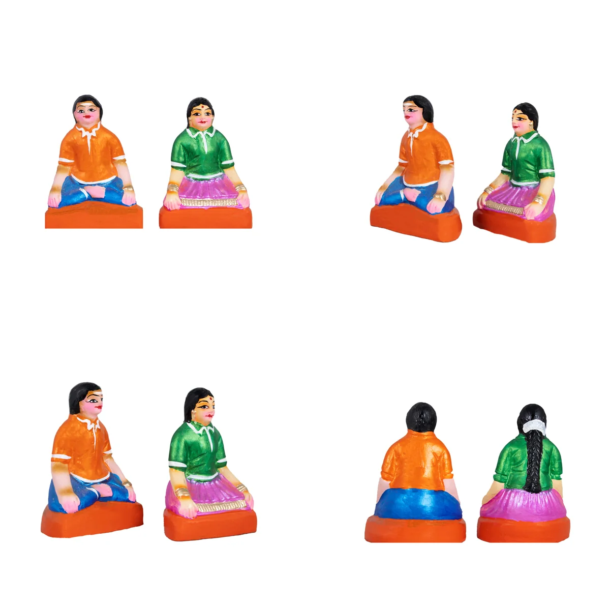 Marriage Paper Mache Golu Bommai Set - 12 x 10 Inches | Giri Golu Doll/ Navaratri Golu Bomma/Gombe/Bommai - Image 4