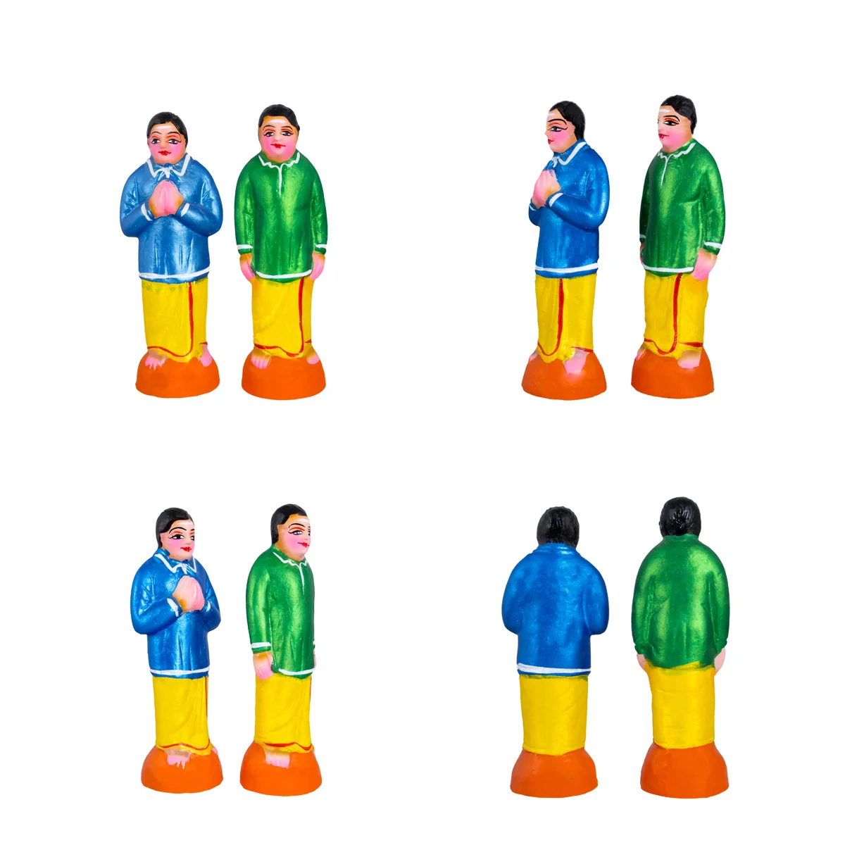 Marriage Paper Mache Golu Bommai Set - 12 x 10 Inches | Giri Golu Doll/ Navaratri Golu Bomma/Gombe/Bommai - Image 6