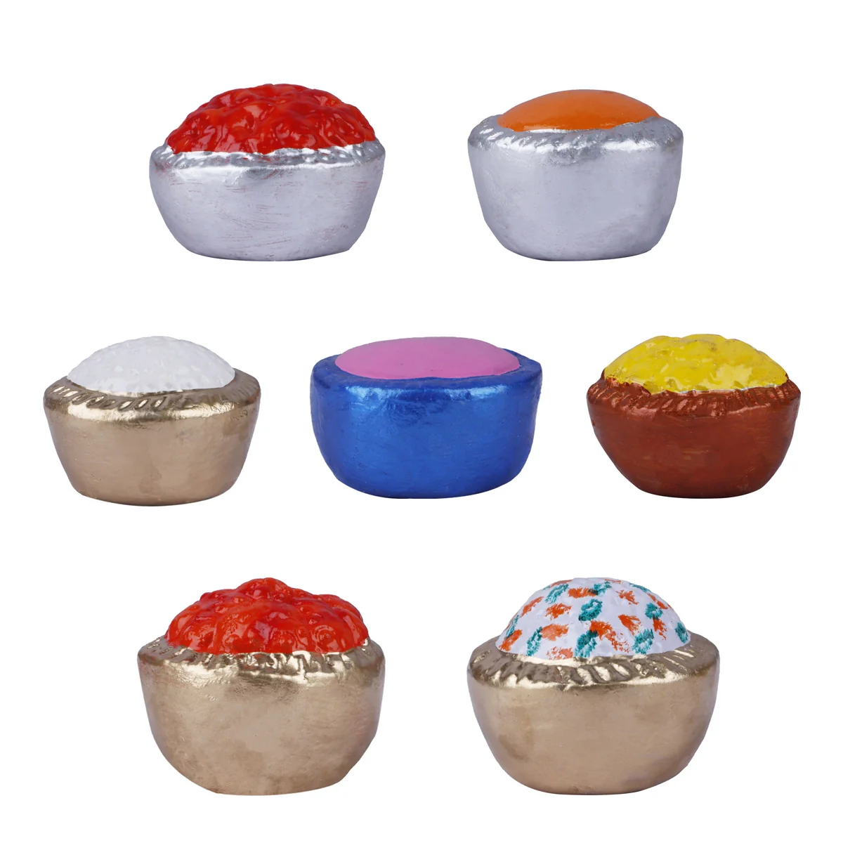 Maya Bazar Clay Golu Bommai Set - 10 Inches | Giri Golu Doll/ Navaratri Golu Bomma/ Bommai/ Gombe - Image 5