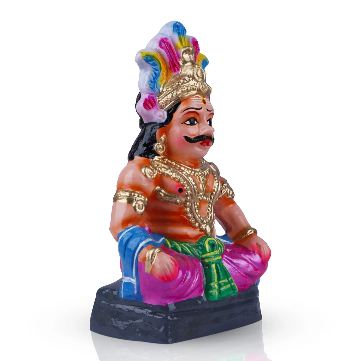 Maya Bazar Clay Golu Bommai Set - 10 Inches | Giri Golu Doll/ Navaratri Golu Bomma/ Bommai/ Gombe - Image 8
