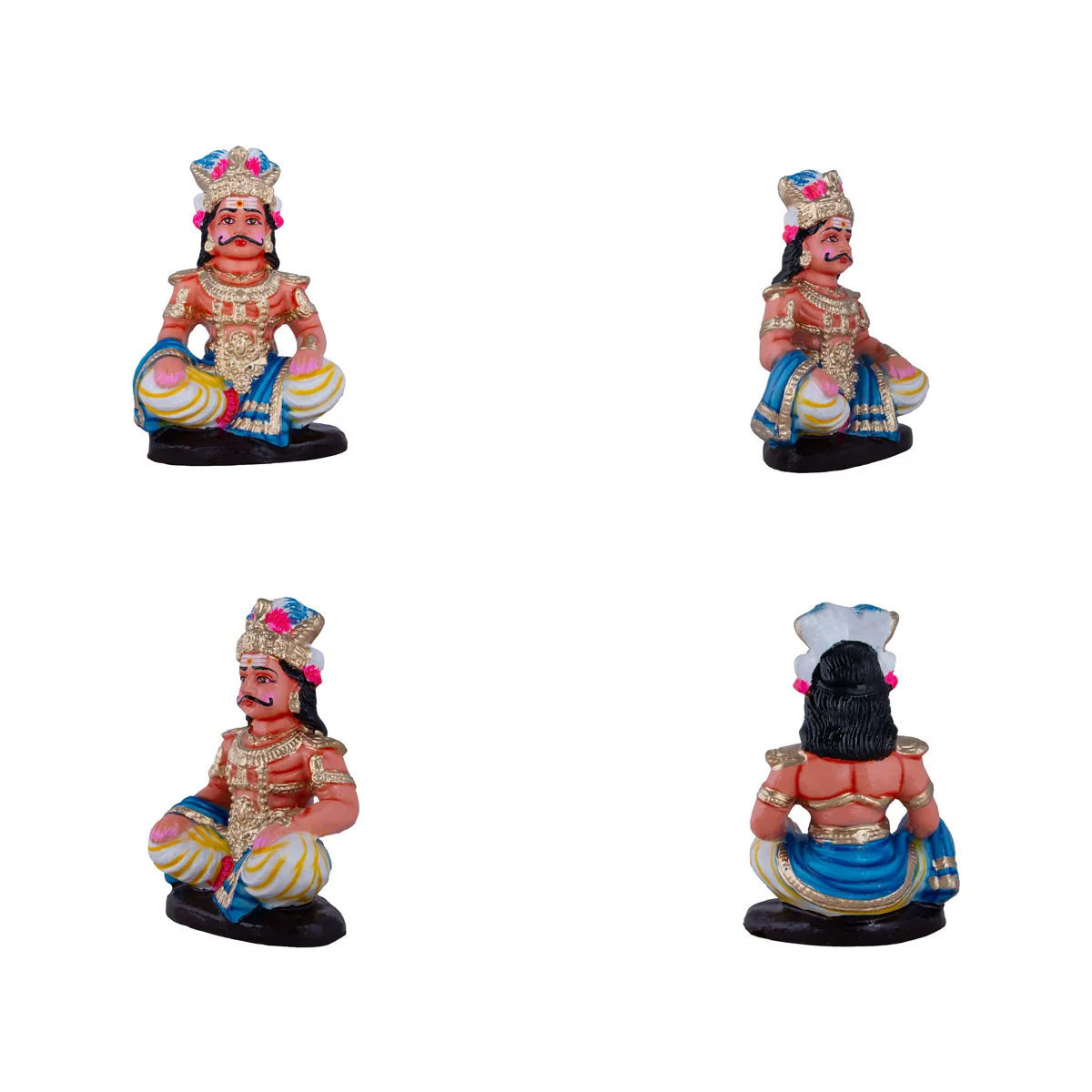 Maya Bazar Clay Golu Bommai Set - 12 x 8 Inches | Giri Golu Doll/ Navaratri Golu Bomma/Gombe/Bommai - Image 7