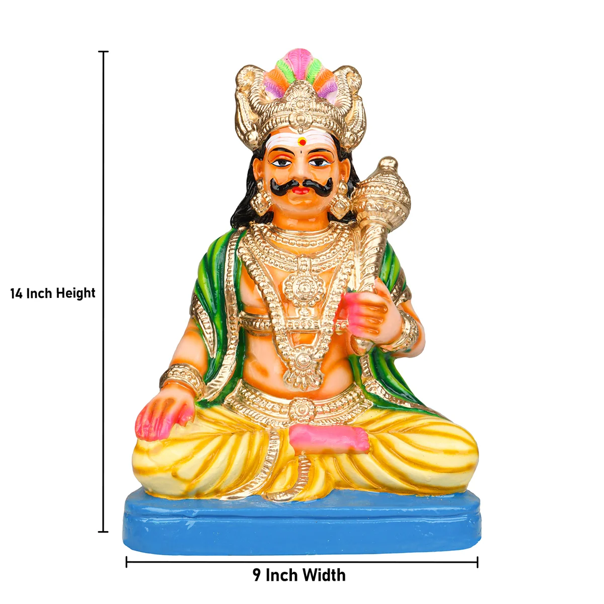 Maya Bazar Clay Golu Bommai Set - 14 x 9 Inches | Giri Golu Doll/ Navaratri Golu Bomma/ Bommai/ Gombe - Image 2