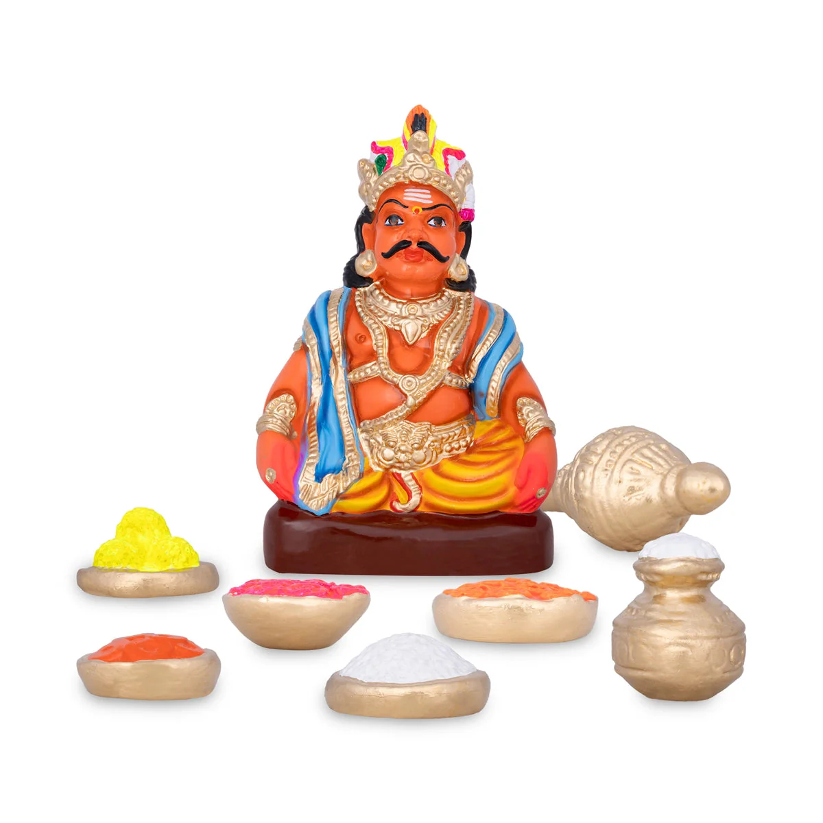 Maya Bazar Paper Mache Golu Bommai Set - 11 X 6 Inches | Navaratri Gombe/ Giri Golu Doll/ Navratri Decor - Image 7