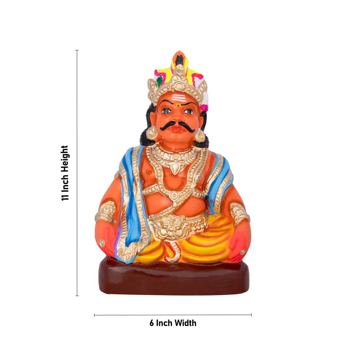 Maya Bazar Paper Mache Golu Bommai Set - 11 X 6 Inches | Navaratri Gombe/ Giri Golu Doll/ Navratri Decor - Image 8