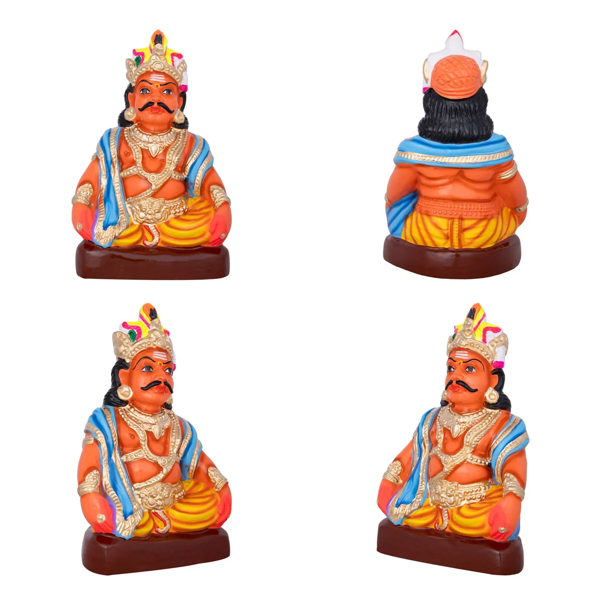 Maya Bazar Paper Mache Golu Bommai Set - 11 X 6 Inches | Navaratri Gombe/ Giri Golu Doll/ Navratri Decor - Image 9