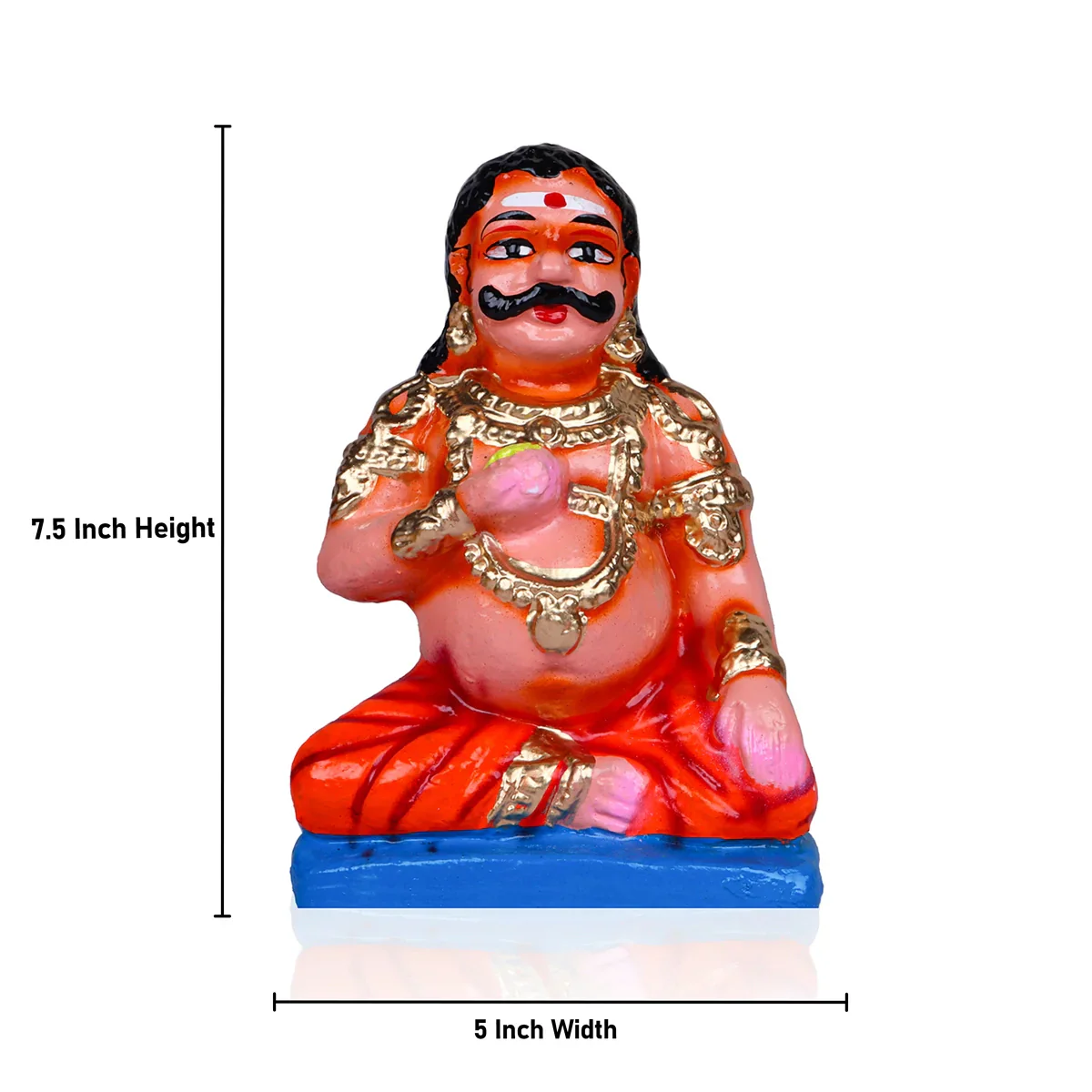 Maya Bazar Clay Golu Bommai Set - 7.5 Inches | Giri Golu Doll/ Navaratri Golu Bomma/Gombe/Bommai - Image 2