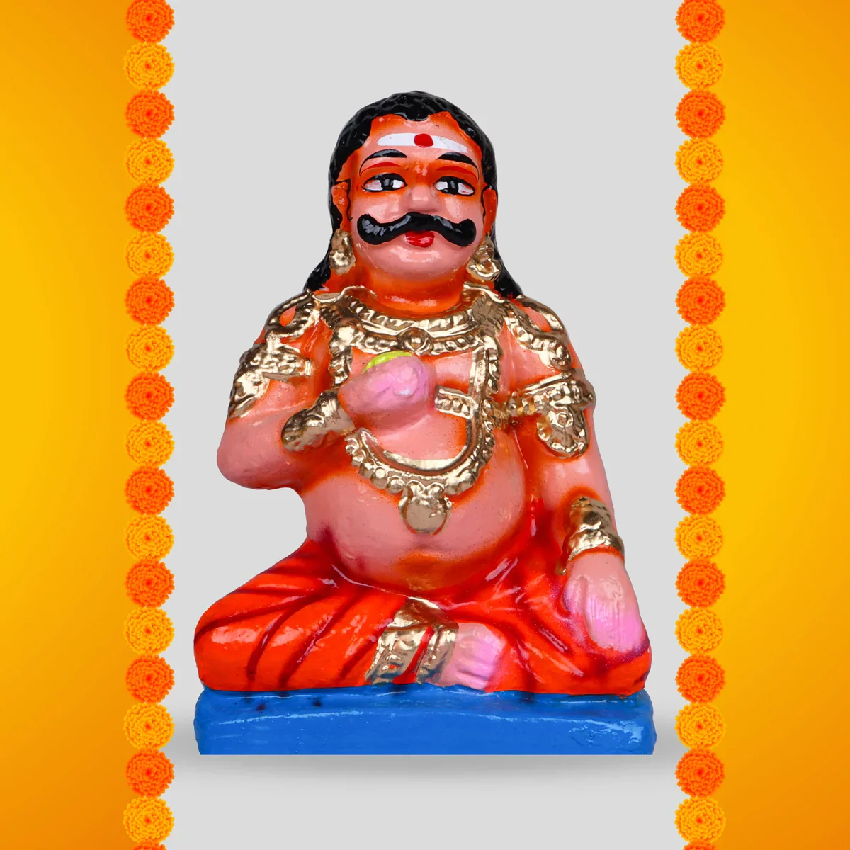 Maya Bazar Clay Golu Bommai Set - 7.5 Inches | Giri Golu Doll/ Navaratri Golu Bomma/Gombe/Bommai - Image 3