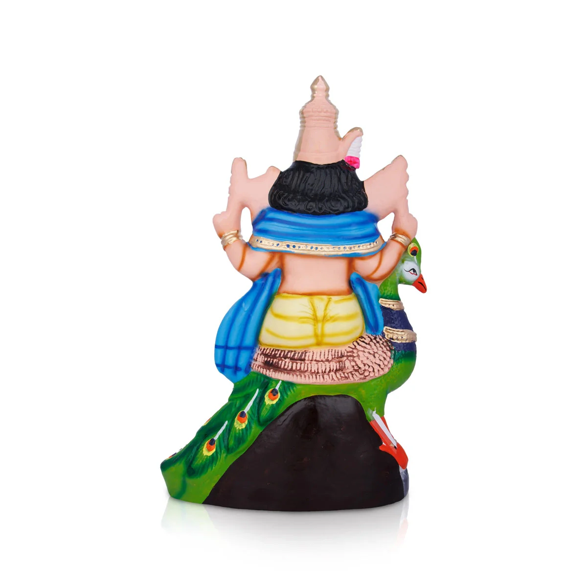 Mayil Murugan Paper Mache Golu Bommai - 15 Inches | Giri Golu Doll/ Navaratri Golu Bomma/Gombe/Bommai - Image 5