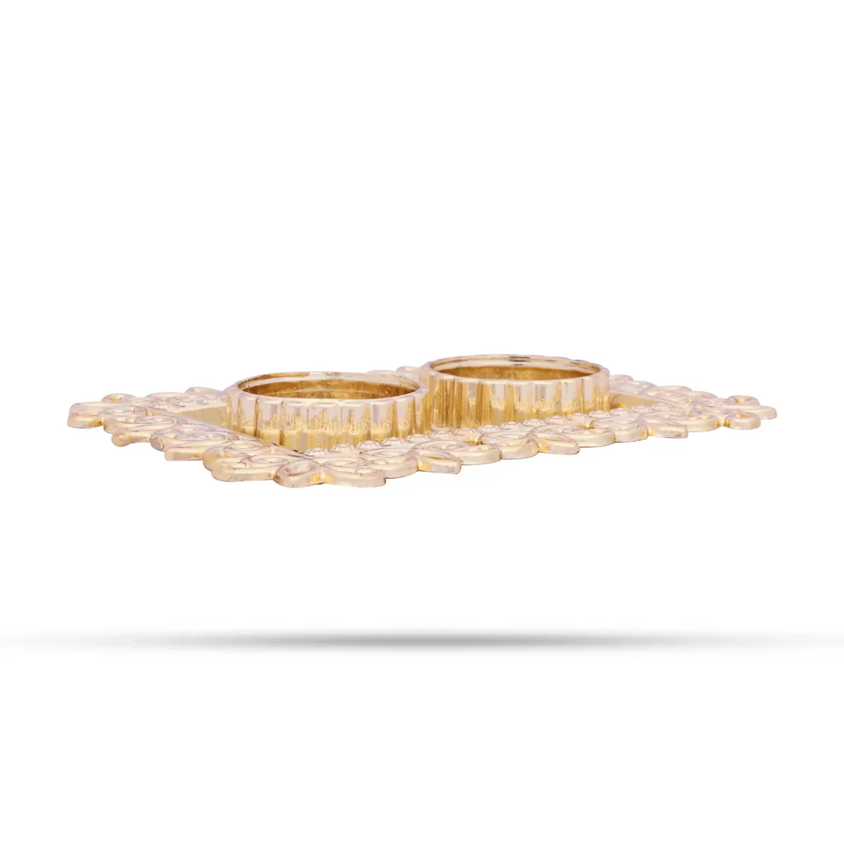 Meenakari Plate with Kumkum Pot - 1.5 x 4 Inches | Kumkum Bharani Plate for Pooja/ Assorted Design - Image 14