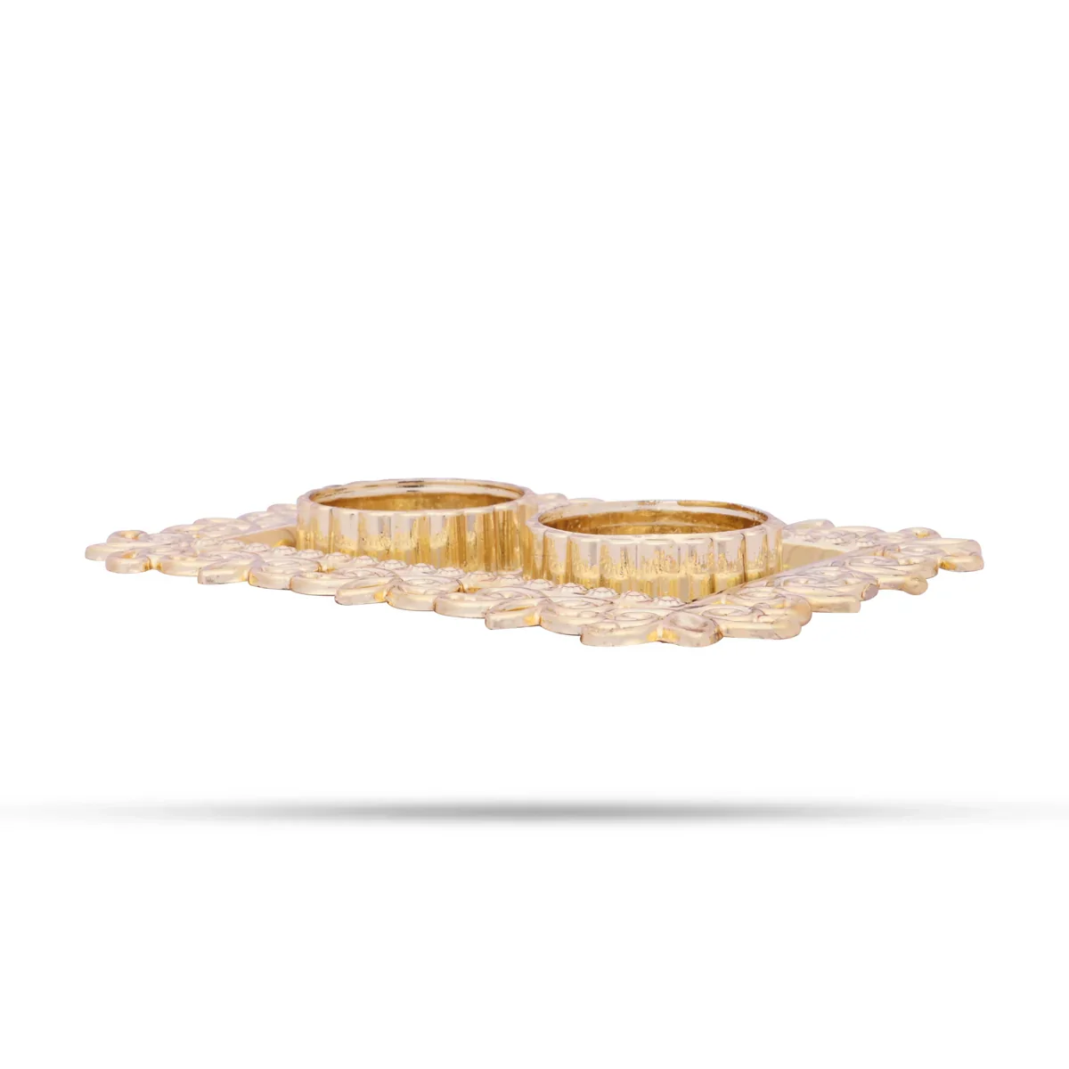 Meenakari Plate with Kumkum Pot - 1.5 x 4 Inches | Kumkum Bharani Plate for Pooja/ Assorted Design - Image 7