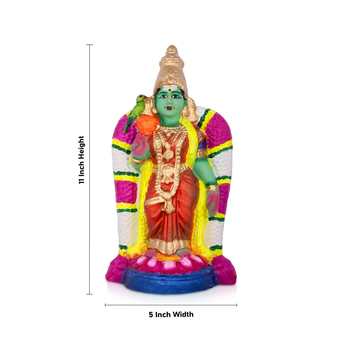 Meenakshi Clay Golu Bommai - 12 Inches | Giri Golu Doll/ Navaratri Golu Bomma/Gombe/Bommai - Image 5