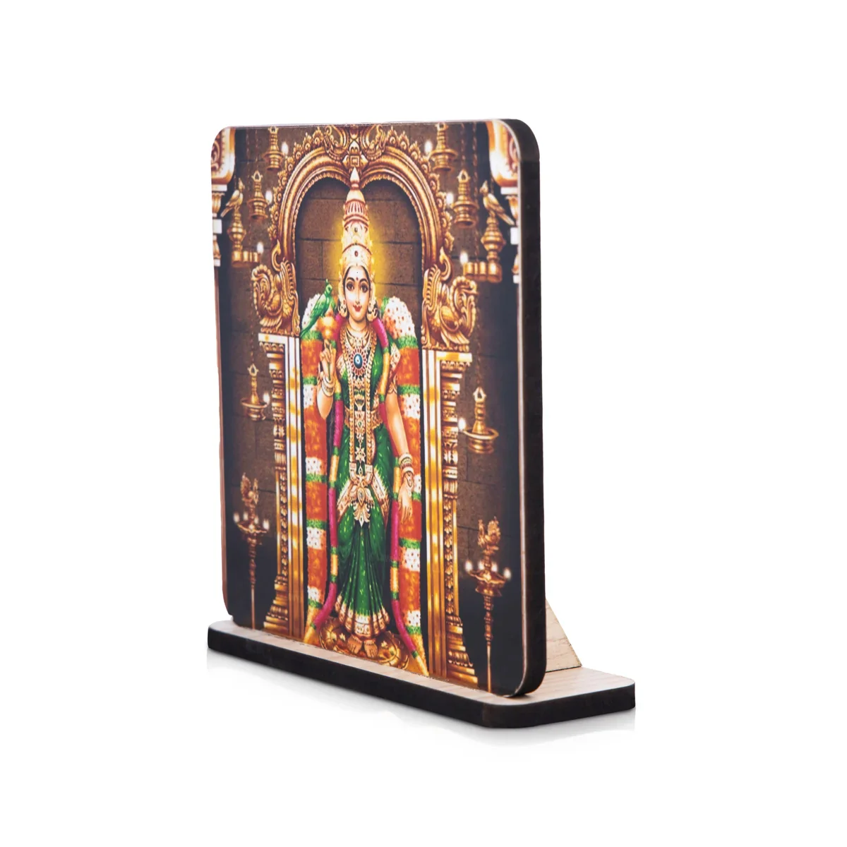 Meenakshi Amman Photo Frame Stand - 4 x 3.75 Inches | Picture Frame for Car Decor - Image 2