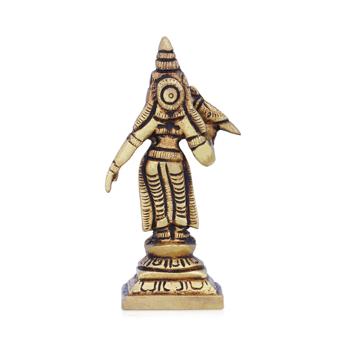Meenakshi Amman Statue - 3.5 x 2 Inches | Meenakshi Amman Idol/ Brass Idol for Pooja - Image 2