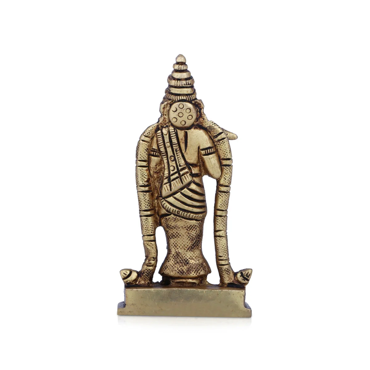 Meenakshi Amman Statue - 3.75 X 2 Inches | Meenakshi Amman Idol/ Antique Brass Idol For Pooja & Home Décor - Image 3