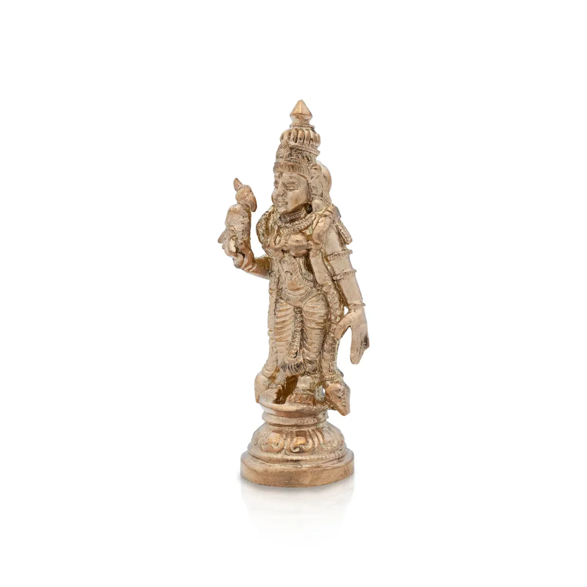 Meenakshi Statue Standing On Base - 3 x 2 Inches | Panchaloha Idol/ Meenakshi Amman Statue for Pooja - Image 5