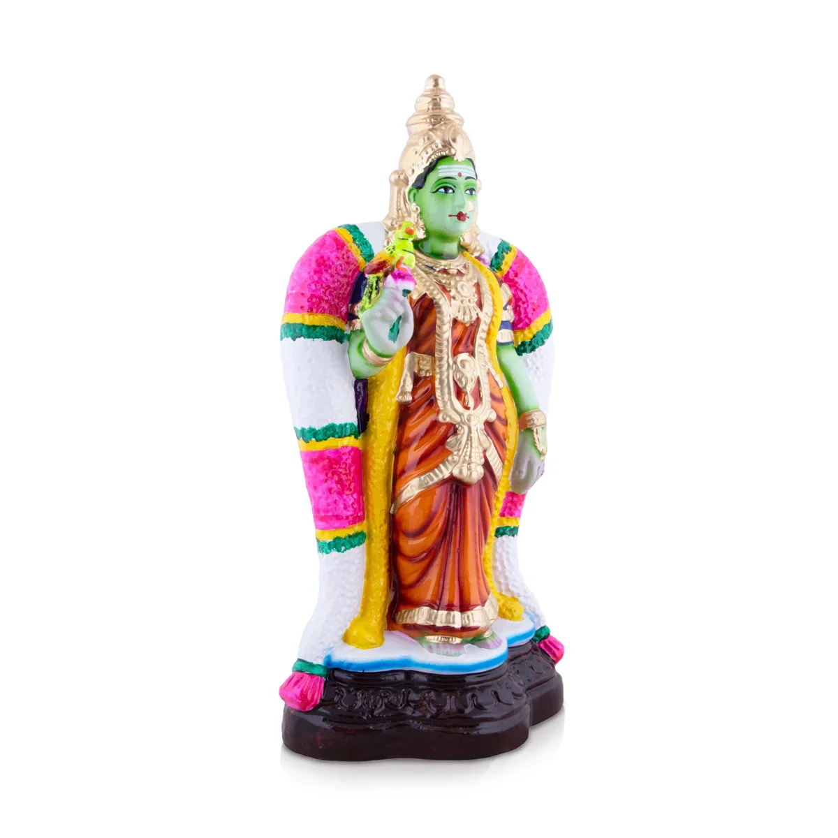 Meenakshi Clay Golu Bommai - 17 x 8 Inches | Giri Golu Doll/ Navaratri Golu Bomma/Gombe/Bommai - Image 3