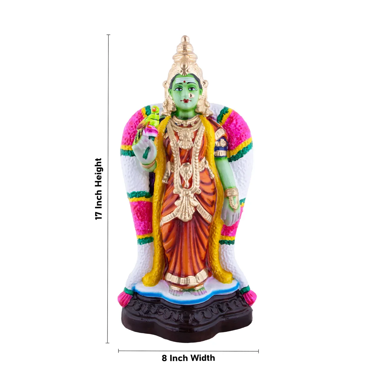 Meenakshi Clay Golu Bommai - 17 x 8 Inches | Giri Golu Doll/ Navaratri Golu Bomma/Gombe/Bommai - Image 5