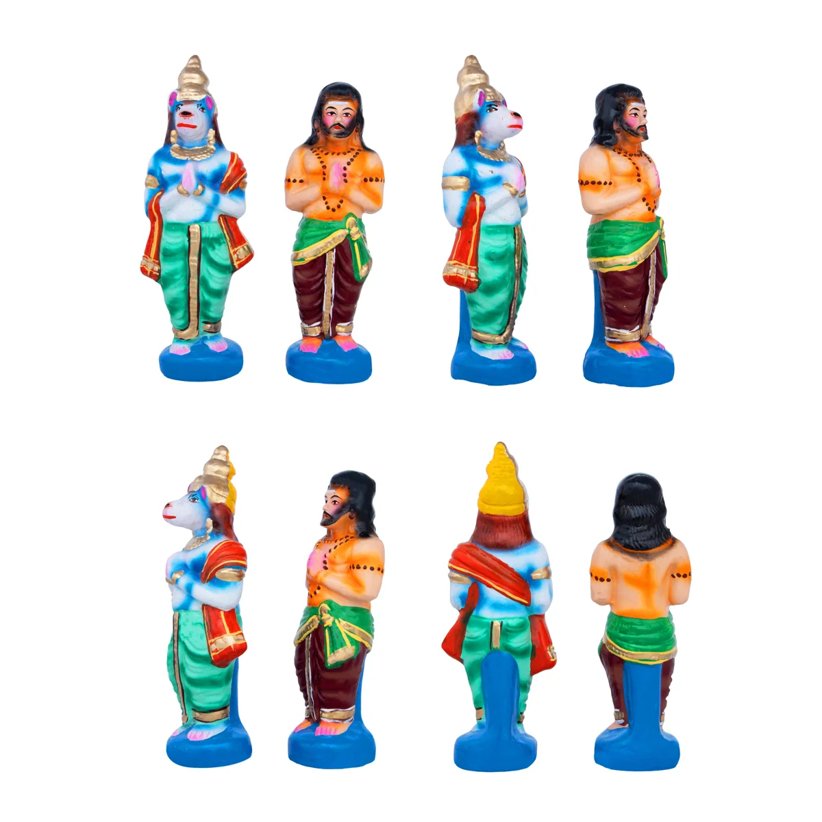 Meenakshi Kalyanam Clay Golu Bommai Set- 12 X 8.5 Inches | Navaratri Golu Gombe/Giri Golu Doll/ Navratri Decor - Image 5