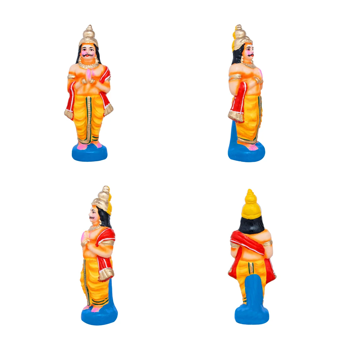 Meenakshi Kalyanam Clay Golu Bommai Set- 12 X 8.5 Inches | Navaratri Golu Gombe/Giri Golu Doll/ Navratri Decor - Image 7