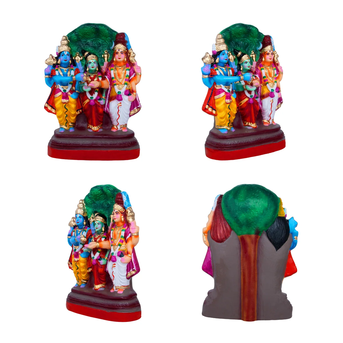 Meenakshi Kalyanam Clay Golu Bommai Set- 12 X 8.5 Inches | Navaratri Golu Gombe/Giri Golu Doll/ Navratri Decor - Image 8