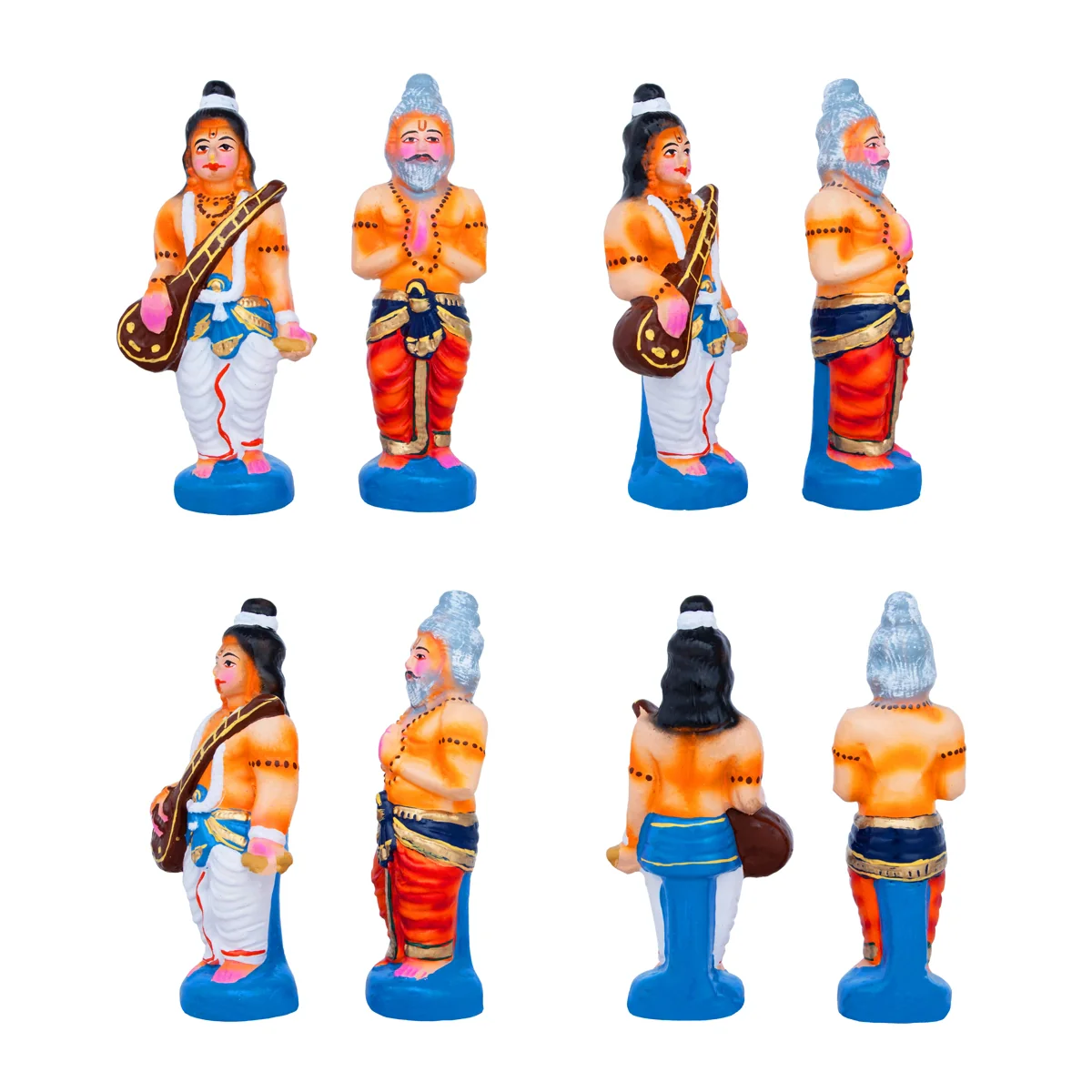 Meenakshi Kalyanam Clay Golu Bommai Set- 12 X 8.5 Inches | Navaratri Golu Gombe/Giri Golu Doll/ Navratri Decor - Image 9