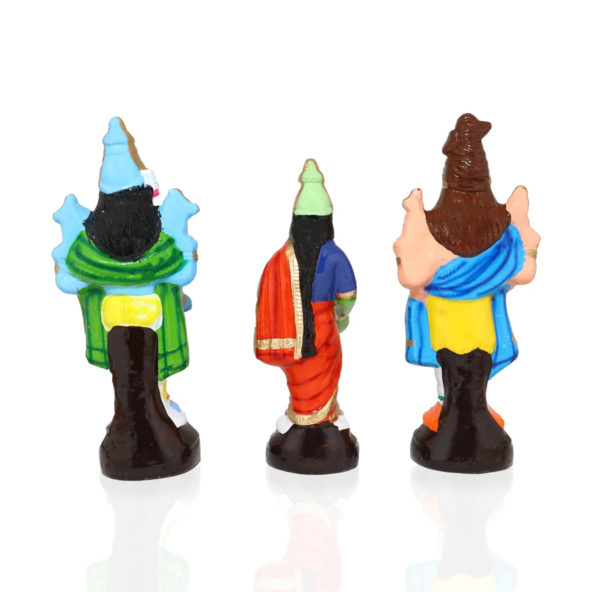 Meenakshi Kalyanam Clay Golu Bommai Set - 10 x 4 Inches | Giri Golu Doll/ Navaratri Golu Bomma/Gombe/Bommai - Image 4