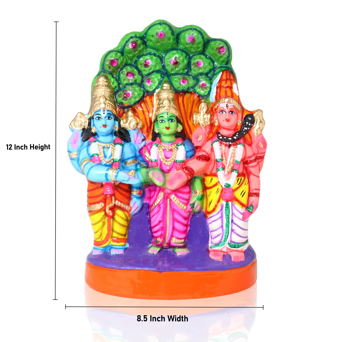 Meenakshi Kalyanam Paper Mache Golu Bommai Set - 12 Inches | Giri Golu Doll/ Navaratri Golu Bomma/Gombe/Bommai - Image 3