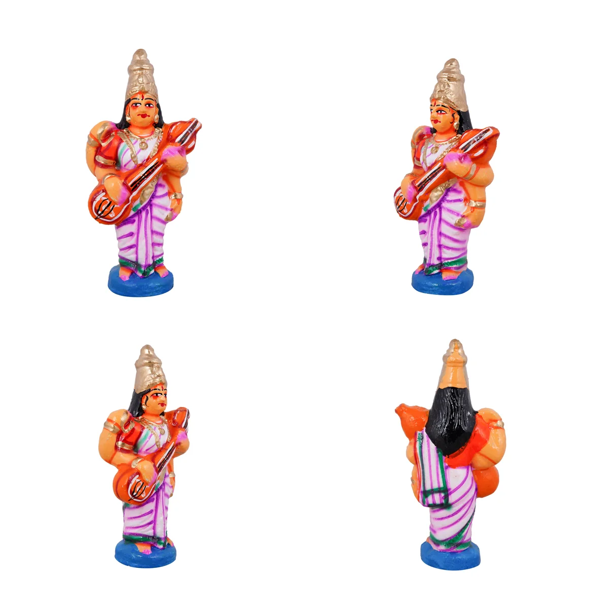 Meenakshi Kalyanam Clay Golu Bommai Set - 10 x 8 Inches | Giri Golu Doll/ Navaratri Golu Bomma/ Gombe/ Bommai - Image 10