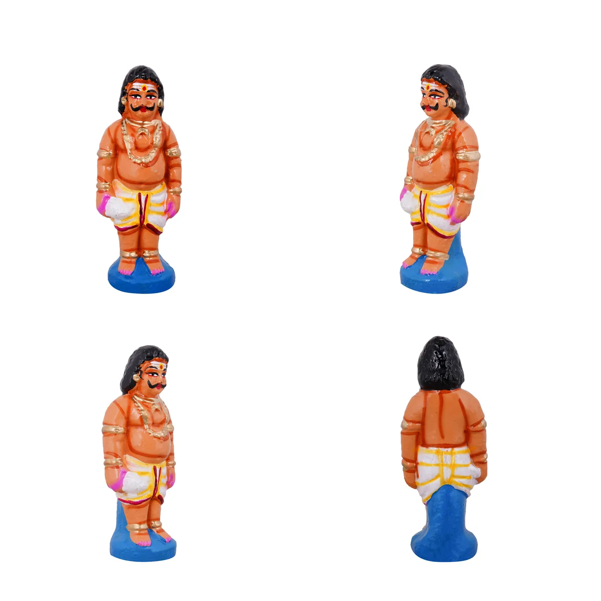 Meenakshi Kalyanam Clay Golu Bommai Set - 10 x 8 Inches | Giri Golu Doll/ Navaratri Golu Bomma/ Gombe/ Bommai - Image 3