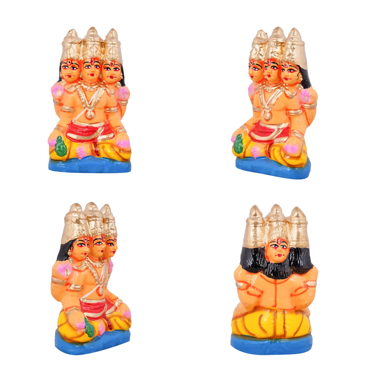 Meenakshi Kalyanam Clay Golu Bommai Set - 10 x 8 Inches | Giri Golu Doll/ Navaratri Golu Bomma/ Gombe/ Bommai - Image 4