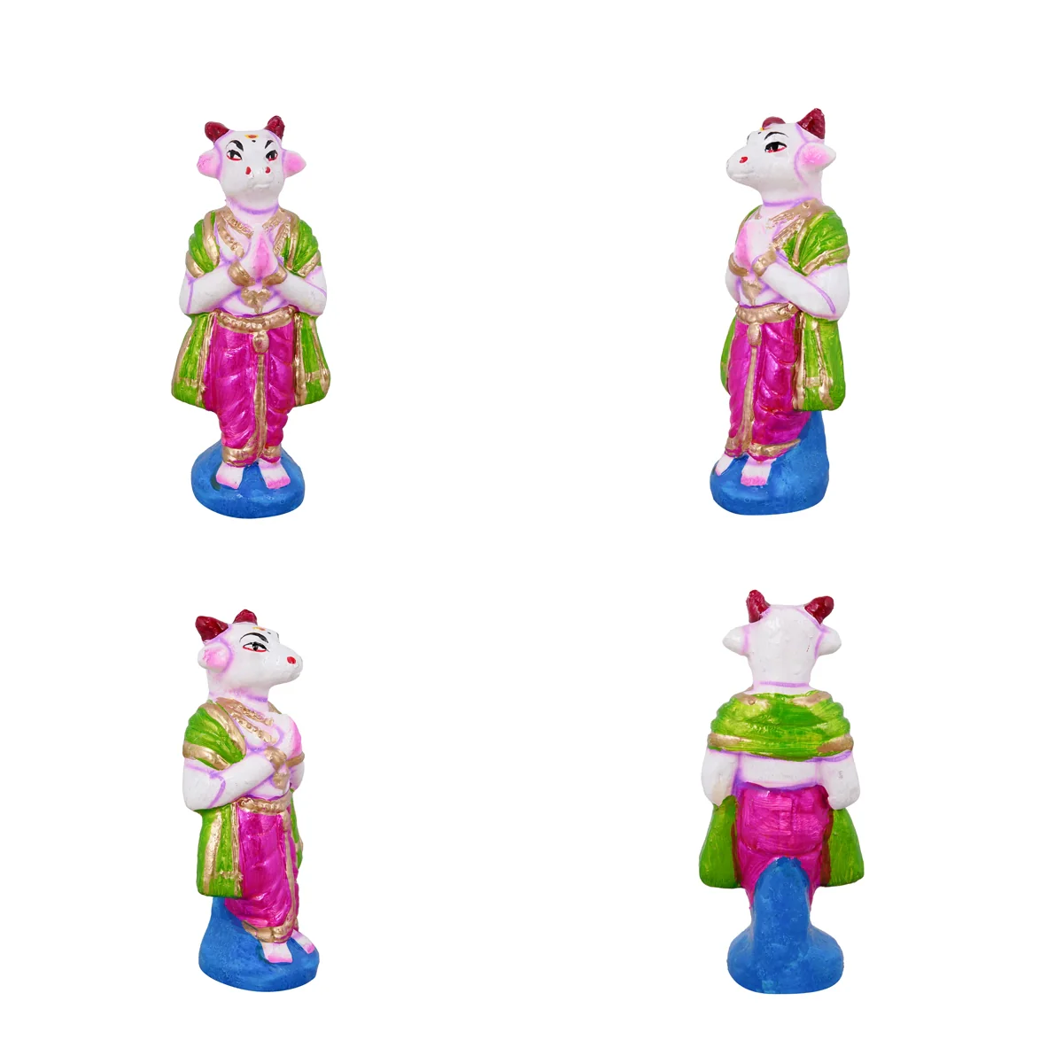Meenakshi Kalyanam Clay Golu Bommai Set - 10 x 8 Inches | Giri Golu Doll/ Navaratri Golu Bomma/ Gombe/ Bommai - Image 5