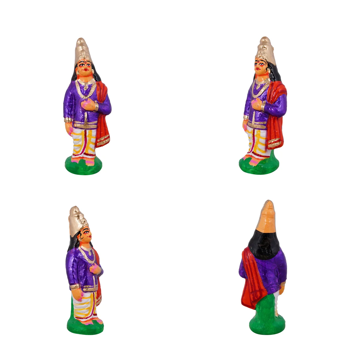 Meenakshi Kalyanam Clay Golu Bommai Set - 10 x 8 Inches | Giri Golu Doll/ Navaratri Golu Bomma/ Gombe/ Bommai - Image 6