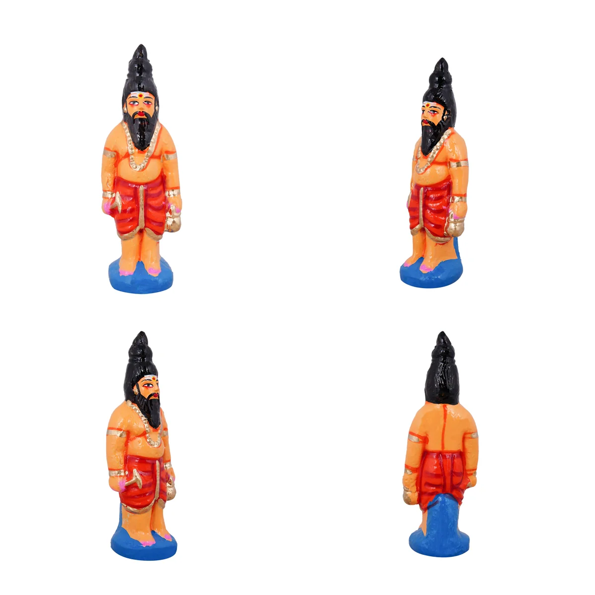 Meenakshi Kalyanam Clay Golu Bommai Set - 10 x 8 Inches | Giri Golu Doll/ Navaratri Golu Bomma/ Gombe/ Bommai - Image 8