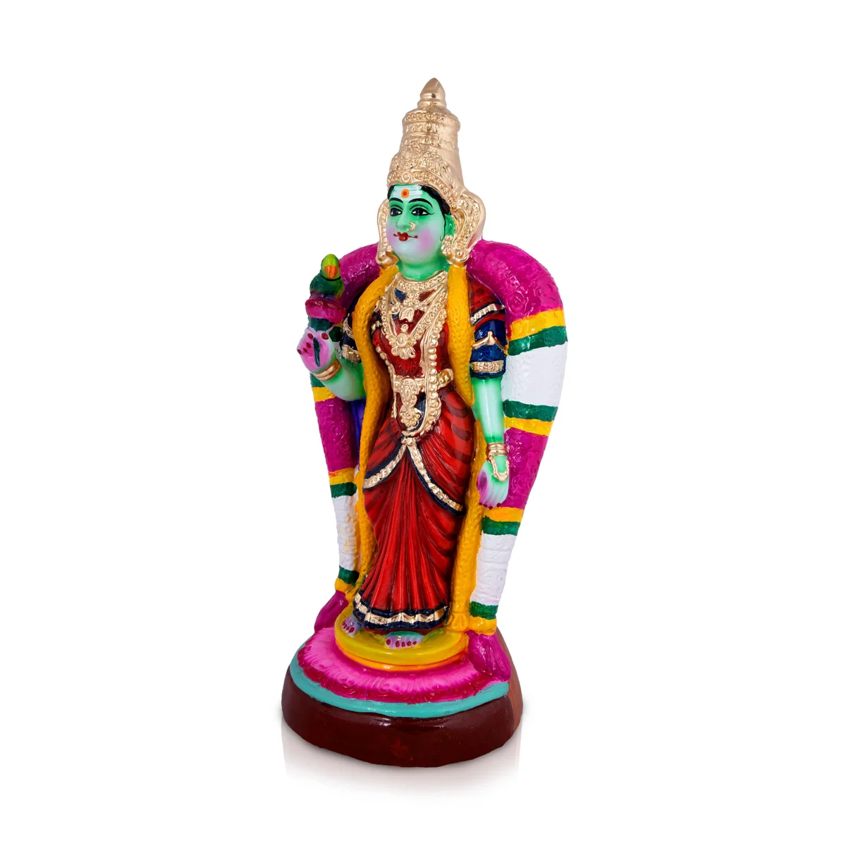 Meenakshi Paper Mache Golu Bommai - 15 x 7 Inches | Giri Golu Doll/ Navaratri Golu Bomma/Gombe/Bommai - Image 3