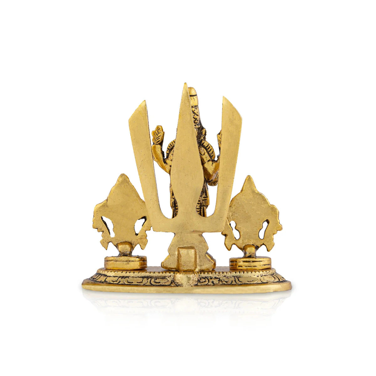Metal Balaji Murti With Shanku Chakram Namam - 4.5 x 5 Inches | Gold Polish Balaji Idol With Base for Pooja - Image 5
