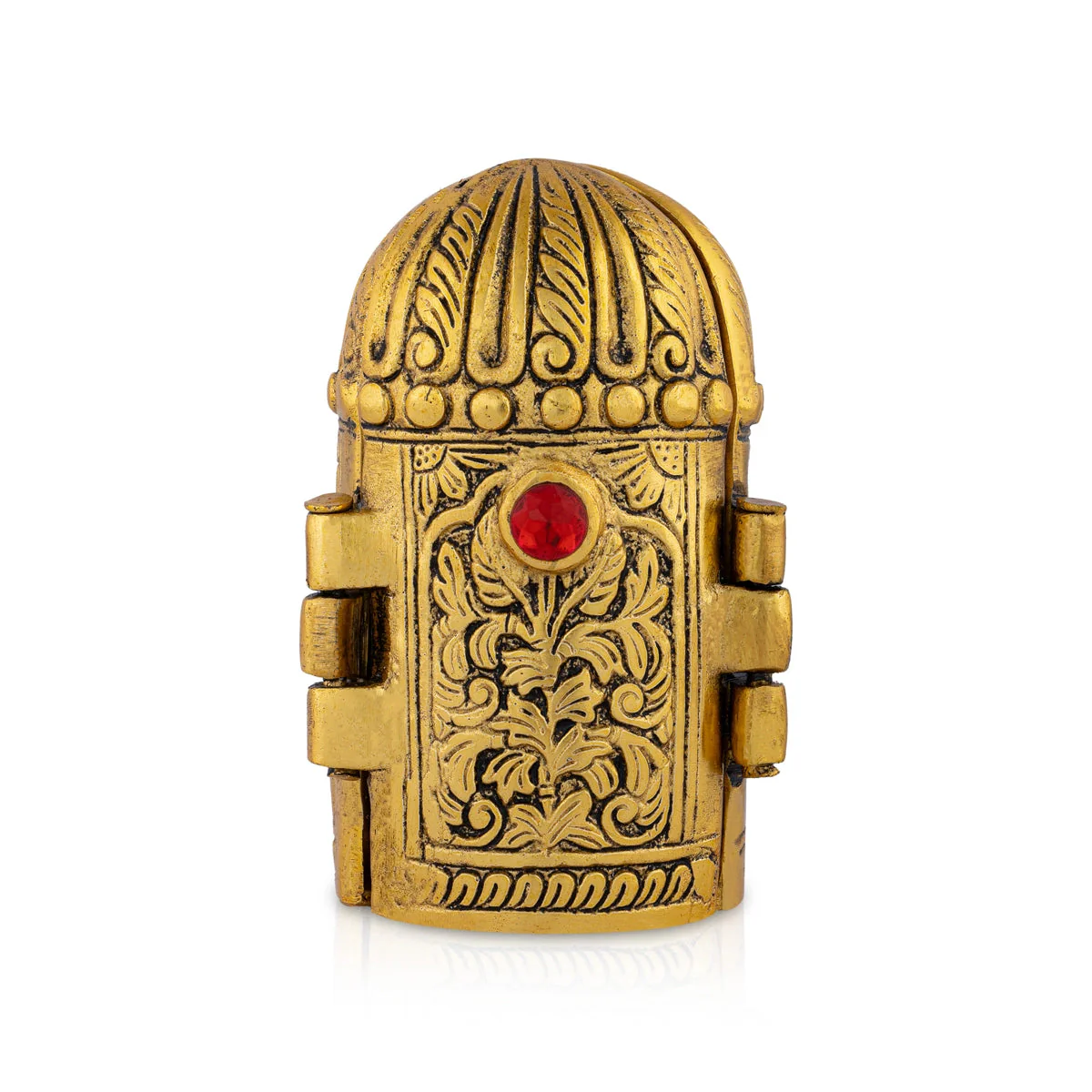 Metal Laxmi Ganesh Saraswati Murti With Closing Type Box - 5 x 7 Inches | Gold Polish Laxmi Ganesh Saraswati Idol - Image 3