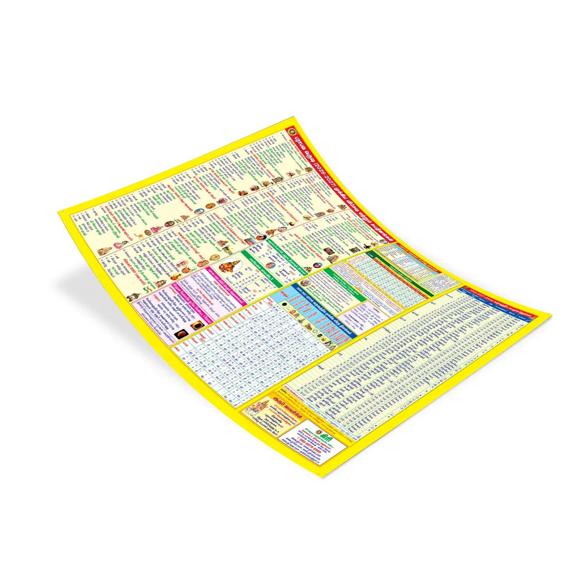 Mini Sheet Panchangam 2026-2027-Tamil| Laminated Panchangam Book/ Periodicals/Astrology Book - Image 3