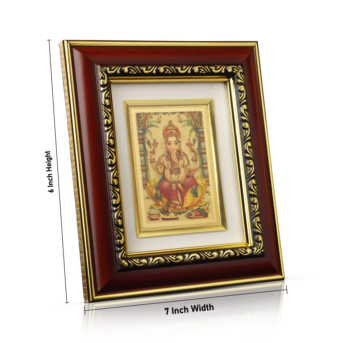 Photo Frame - 7 x 6 Inches | Synthetic Frame Rosewood Picture Frame for Home/ Assorted Design - Image 3