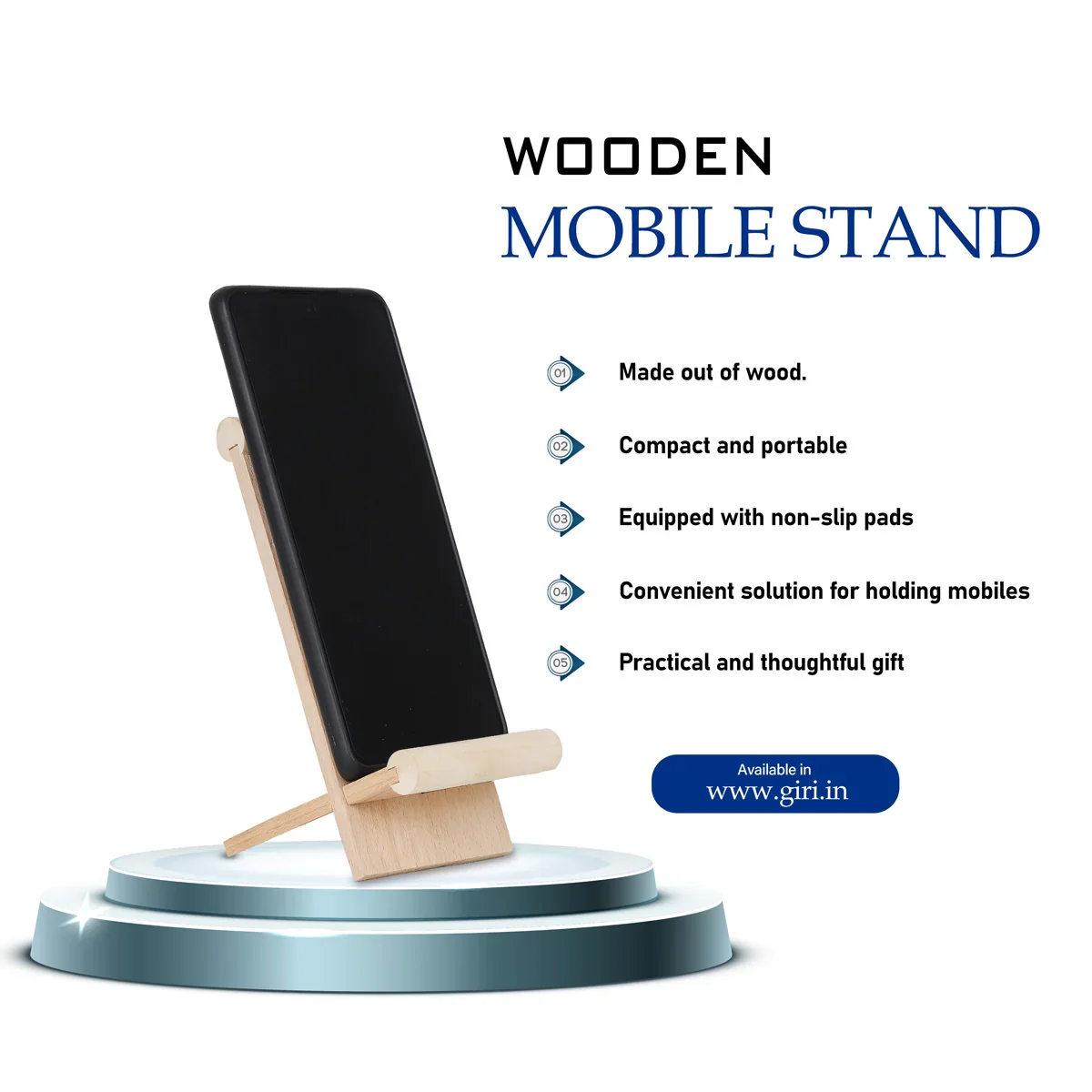 Mobile Stand - 6 x 3 Inches | Phone Stand/ Wood Cell Phone Stand for Home - Image 5