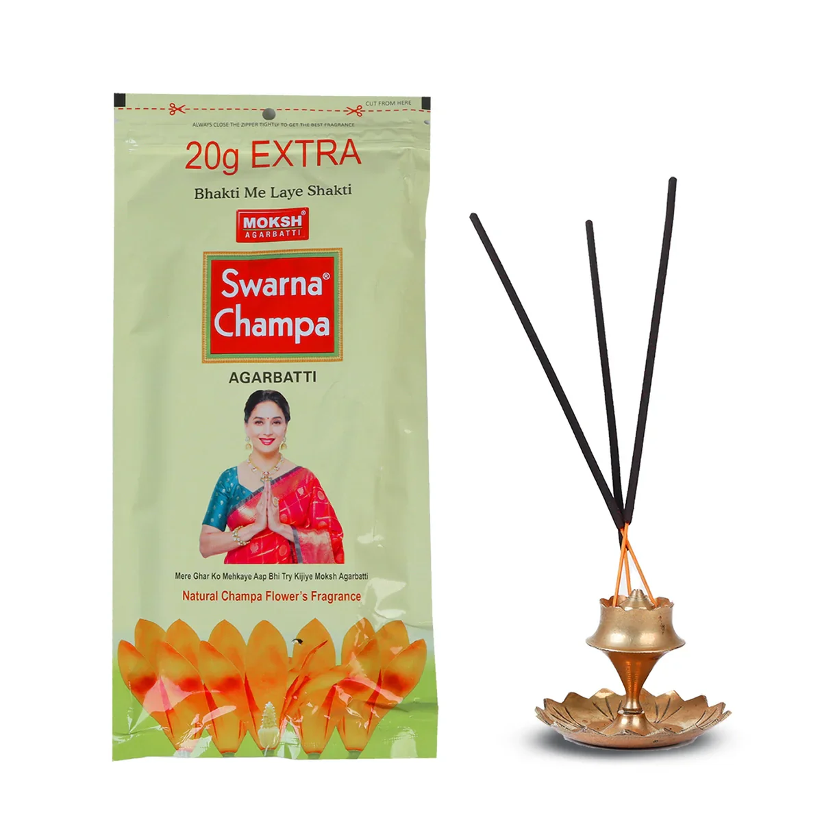 Moksh Swarna Champa Incense Sticks - 90 Gms | Agarbathi/ Agarbatti for Pooja - Image 3