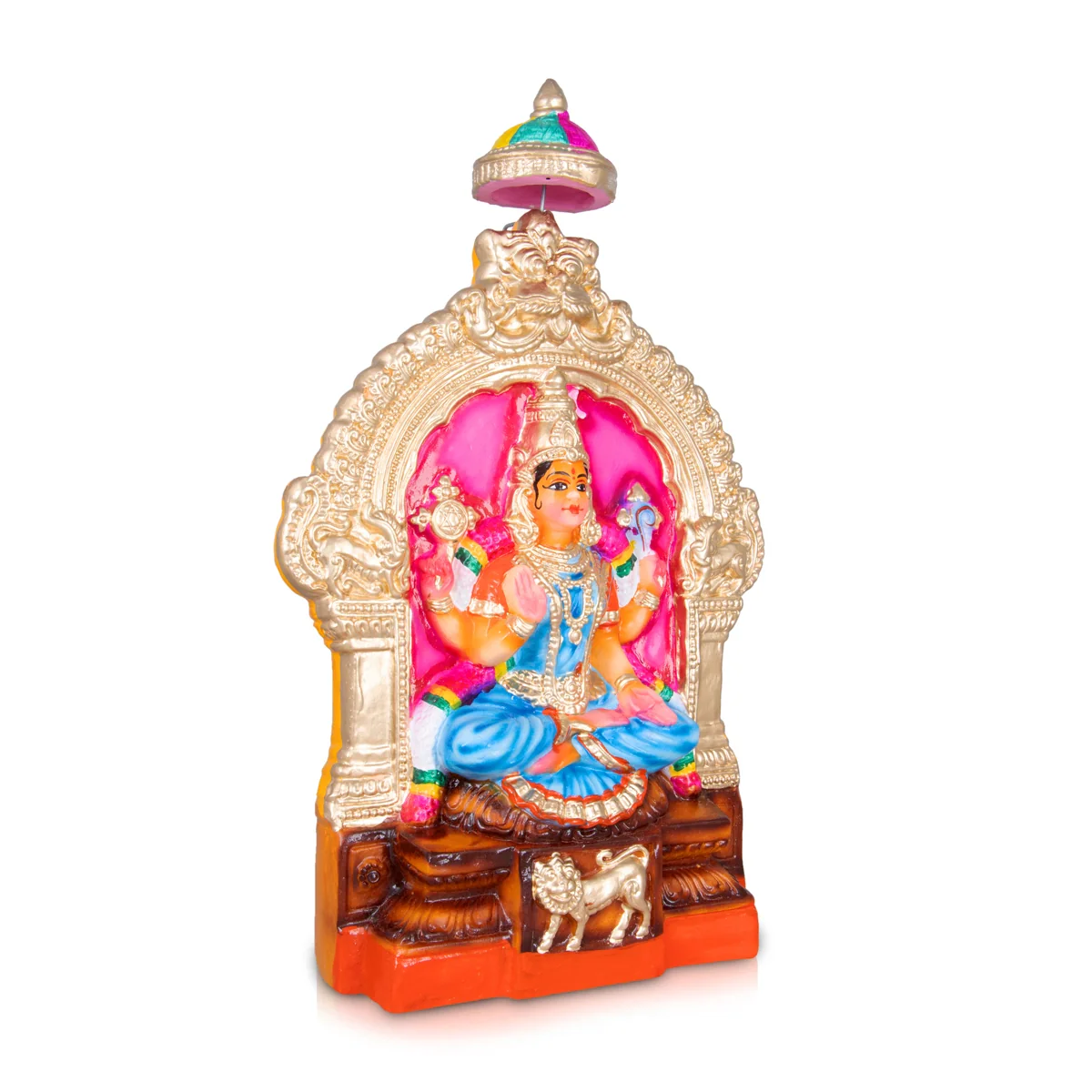 Mookambika Paper Mache Golu Bommai - 12 x 7 Inches | Giri Golu Doll/ Navaratri Golu Bomma/Gombe/Bommai - Image 2