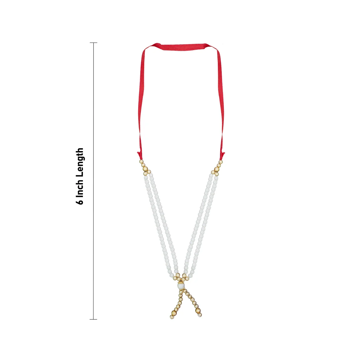 Moti Mala - 6 Inches | Pearl Garland/ Decorative Mala For God Idol, Pooja & Temple Decor - Image 3