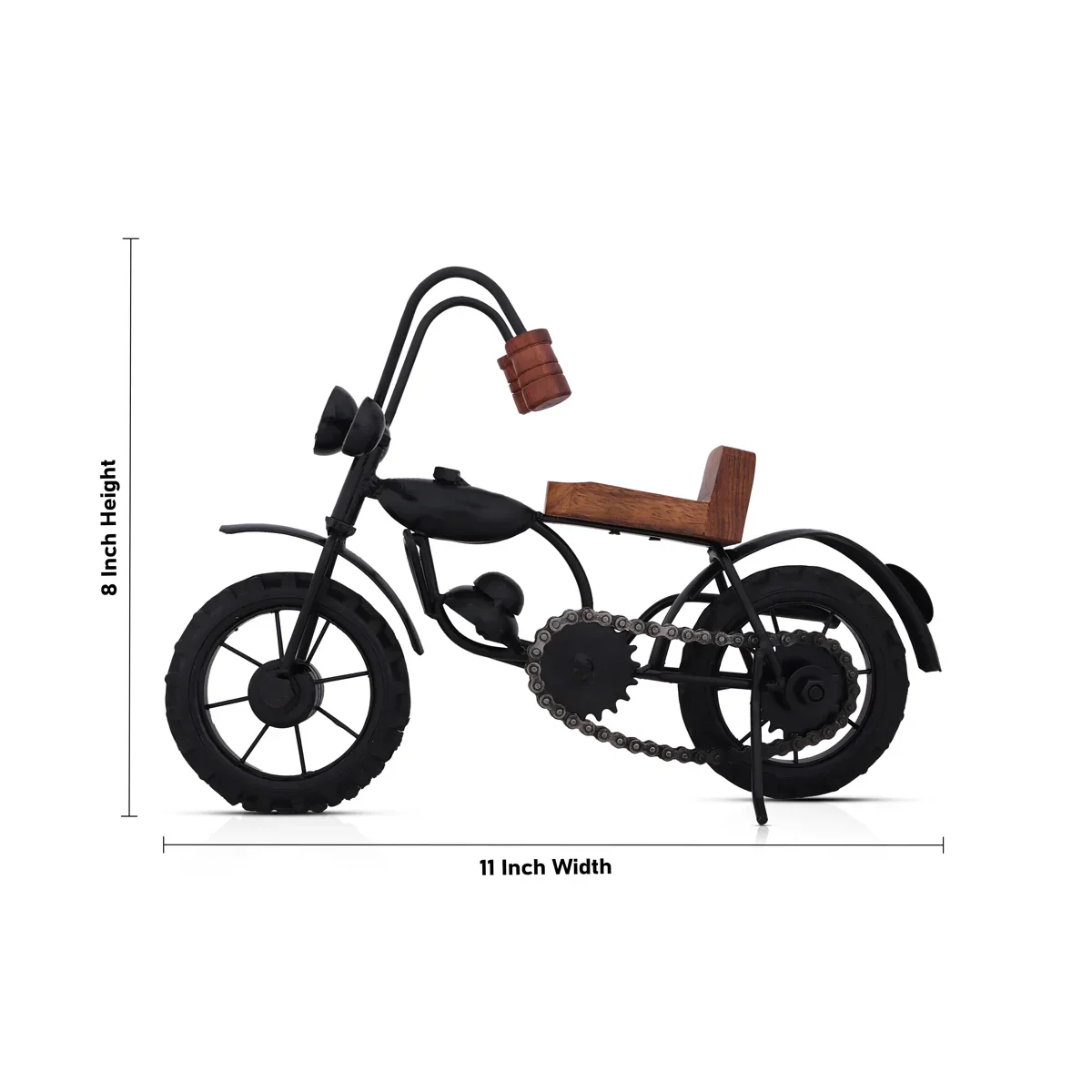 Motorbike Model - 8 x 11 Inches | Mini Cycle Figurine/ Vintage Bike Model for Home Decor - Image 6