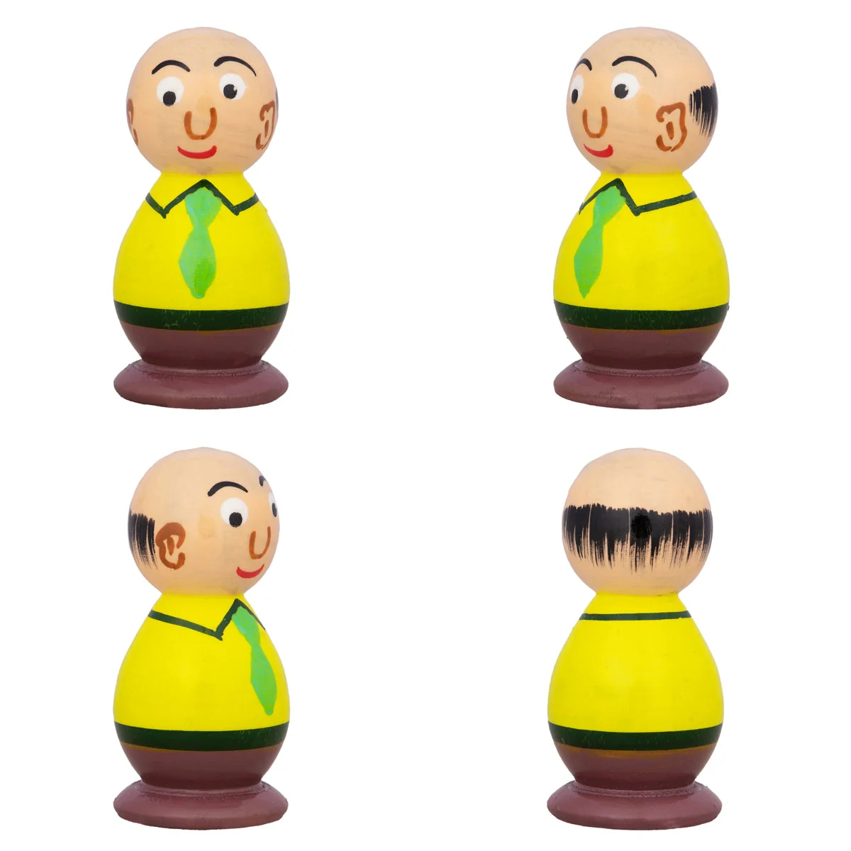 Motu Patlu Set - 3 X 1.5 Inches | 5 Pcs/ Wooden Cartoon Play Toys/ Coloured Wood Sculpture For Kids & Gifting - Image 3