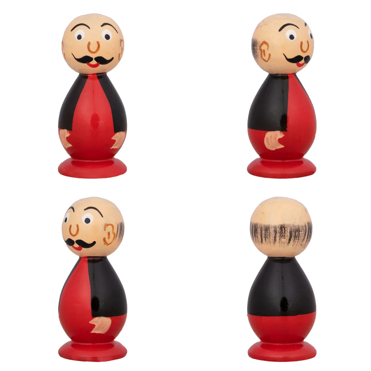 Motu Patlu Set - 3 X 1.5 Inches | 5 Pcs/ Wooden Cartoon Play Toys/ Coloured Wood Sculpture For Kids & Gifting - Image 6