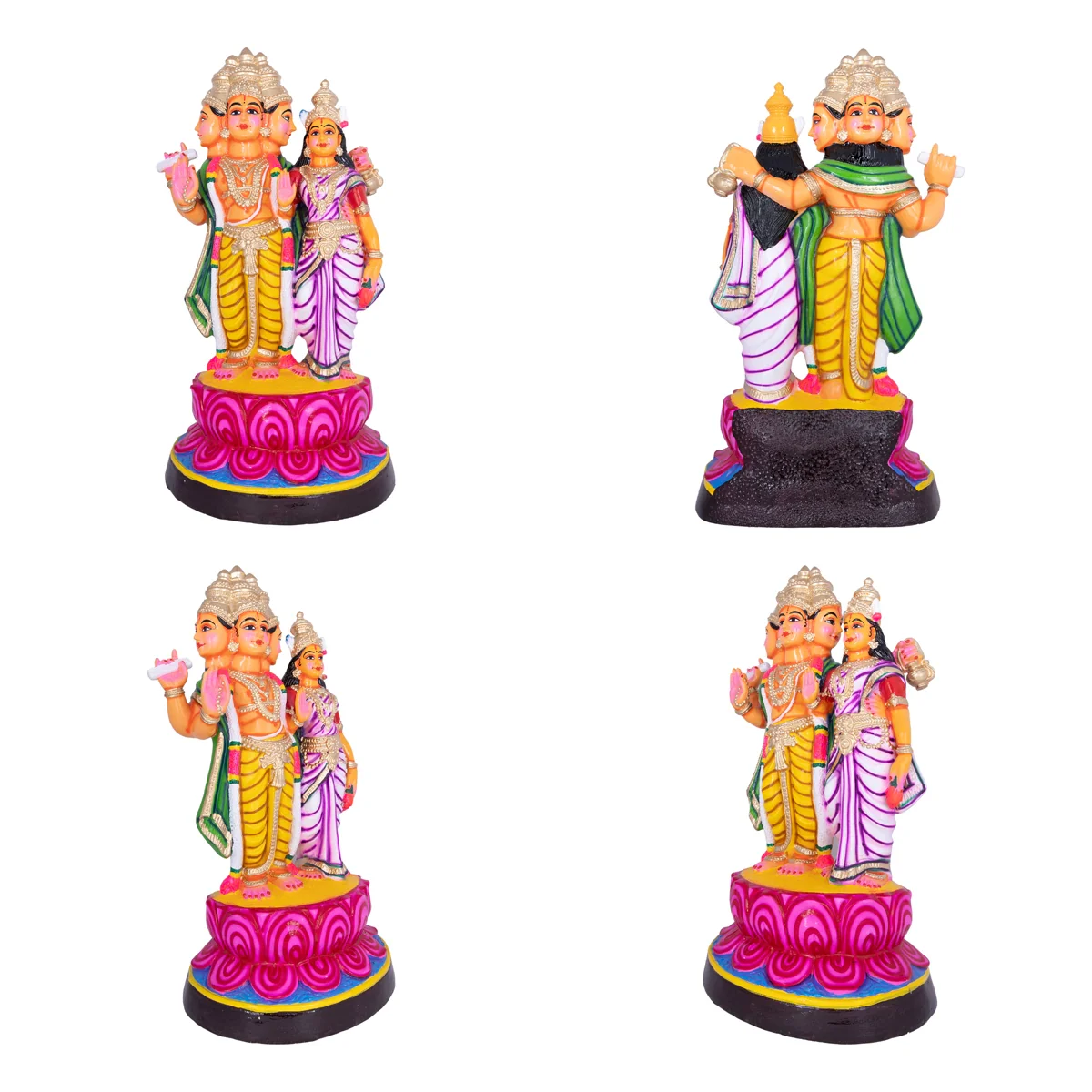 Mummoorthigal Paper Mache Golu Bommai Set- 27 X 13 Inches | Navaratri Golu Gombe/Giri Golu Doll/Navratri Decor - Image 2